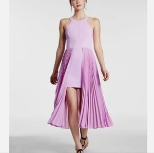 ALSTON HERITAGE pleated crepé Mildi Dress size8 Halston Heritage